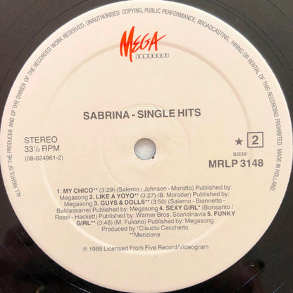Sabrina : Single Hits (LP, Comp)