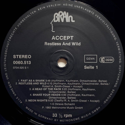 Accept : Restless And Wild (LP, Album)
