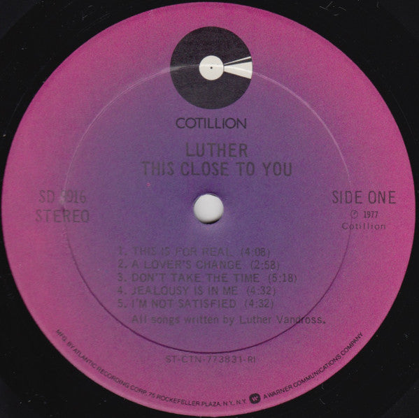 Luther : This Close To You (LP, Album, RI )