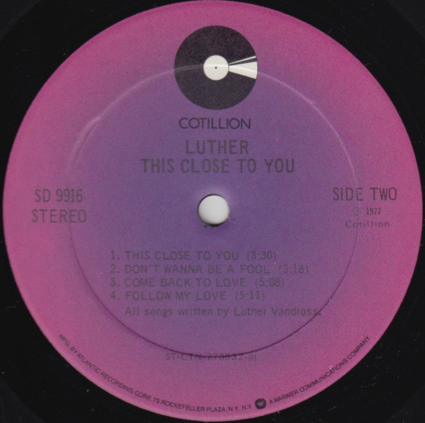 Luther : This Close To You (LP, Album, RI )