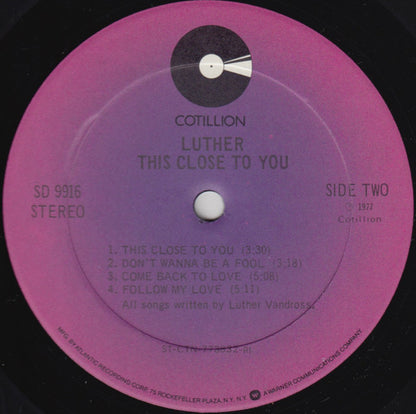 Luther : This Close To You (LP, Album, RI )