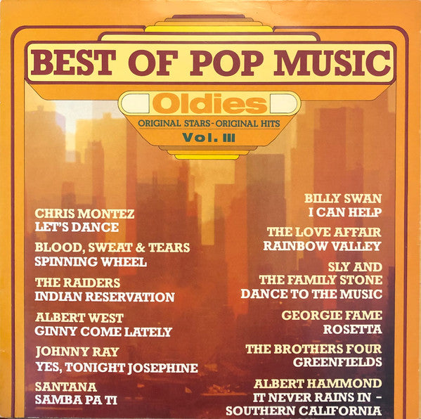 Various : Best Of Pop Music - Oldies Vol III (LP, Comp)