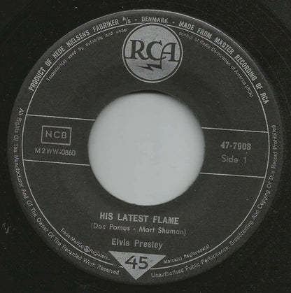 Elvis Presley : His Latest Flame (7", Single)