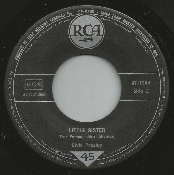 Elvis Presley : His Latest Flame (7", Single)