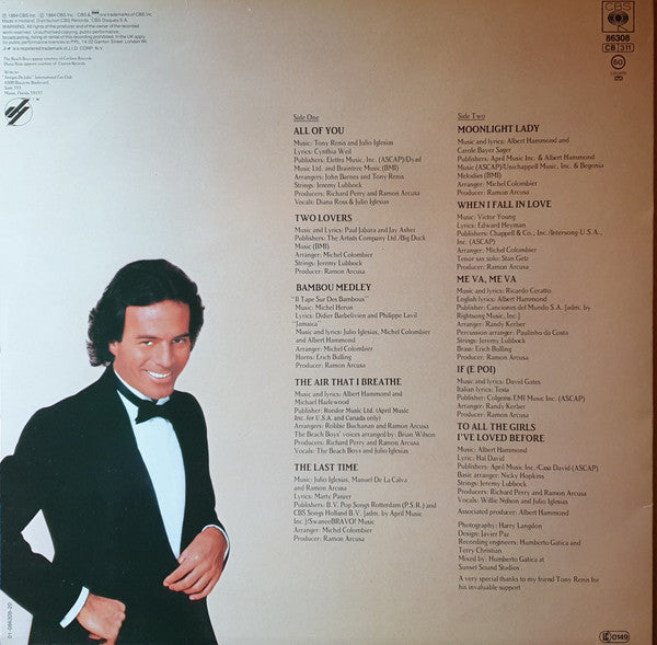 Julio Iglesias : 1100 Bel Air Place (LP, Album)
