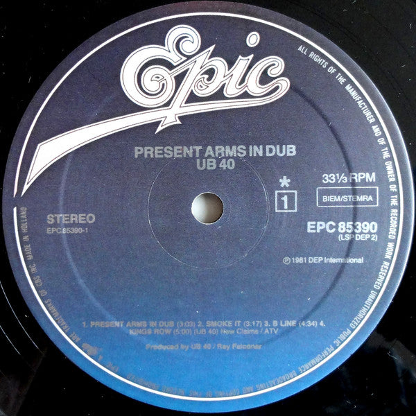 UB40 : Present Arms In Dub (LP, Album)
