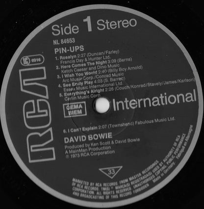 Bowie* : Pinups (LP, Album, RE)