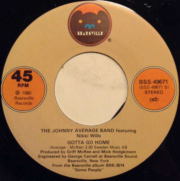 Johnny Average Band Featuring Nikki Wills : Ch Ch Cherie / Gotta Go Home (7", Single)
