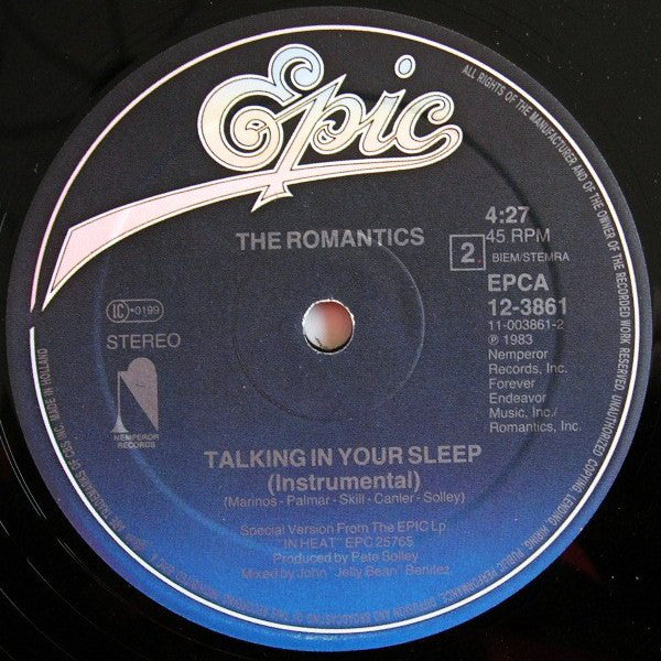 The Romantics : Talking In Your Sleep (Special Remix) (12", Maxi)