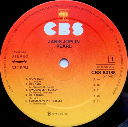 Janis Joplin : Pearl (LP, Album, RE)