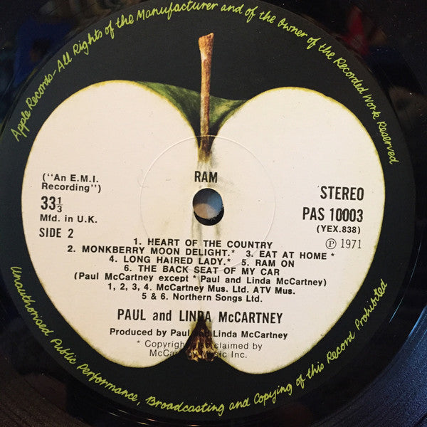 Paul And Linda McCartney* : Ram (LP, Album, Gat)