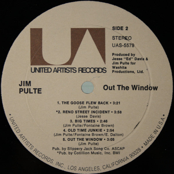 Jim Pulte : Out The Window (LP, Album)