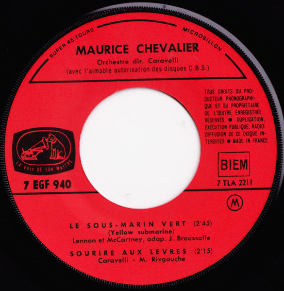 Maurice Chevalier : Le Sous-Marin Vert (Yellow Submarine) (7", EP)