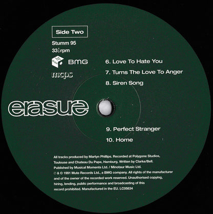 Erasure : Chorus (LP, Album, Ltd, RE, 180)