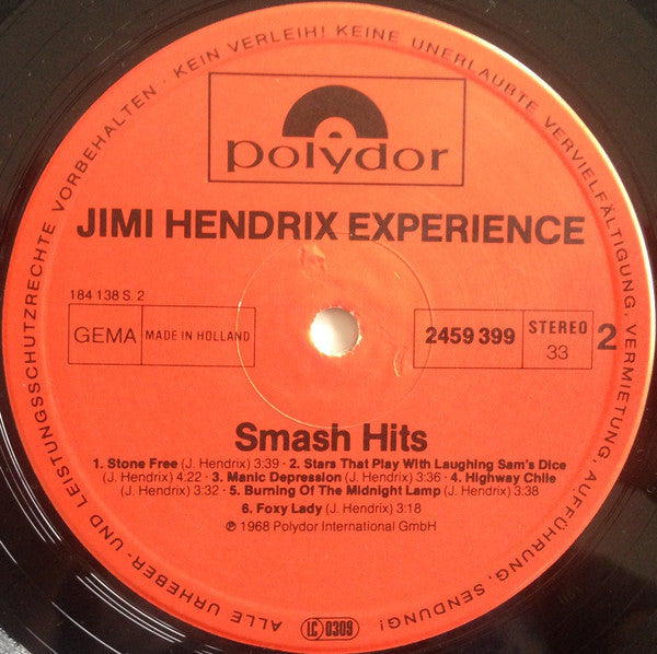 The Jimi Hendrix Experience : Smash Hits (LP, Comp, RE)