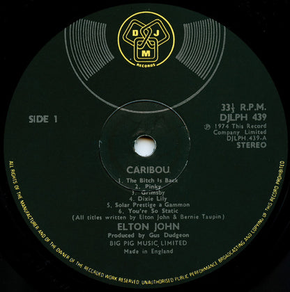 Elton John : Caribou (LP, Album)