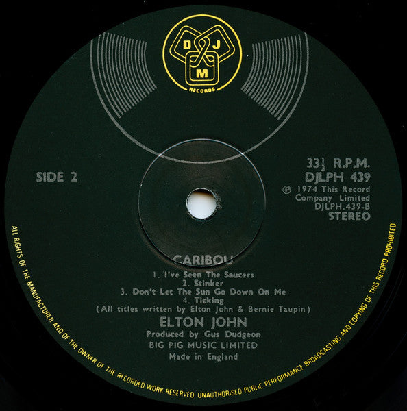Elton John : Caribou (LP, Album)