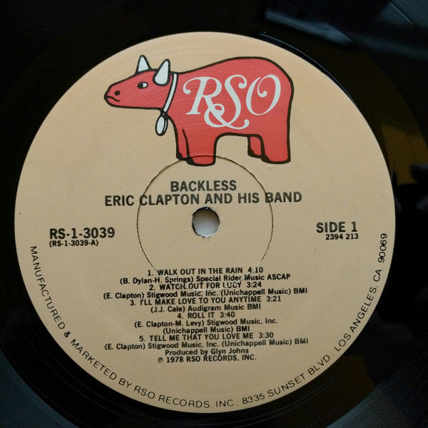 Eric Clapton : Backless (LP, Album, Ric)