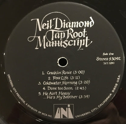 Neil Diamond : Tap Root Manuscript (LP, Album, RE)