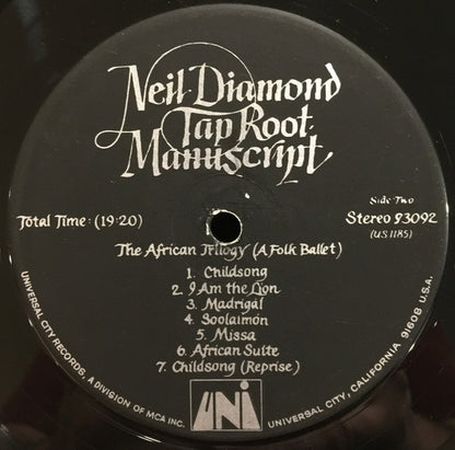 Neil Diamond : Tap Root Manuscript (LP, Album, RE)