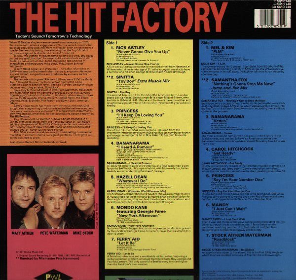 Various : The Hit Factory - The Best Of Stock Aitken Waterman (LP, Album, Comp)
