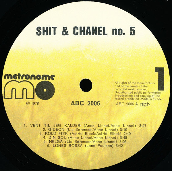 Shit & Chanel : Shit & Chanel No. 5 (LP, Album, RE)