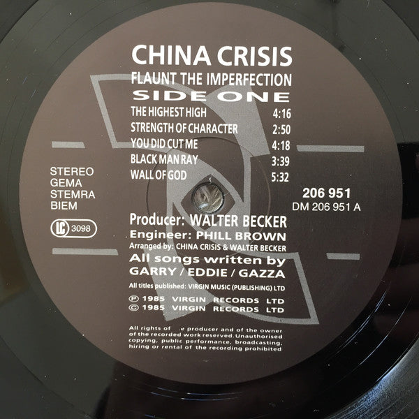 China Crisis : Flaunt The Imperfection (LP, Album)