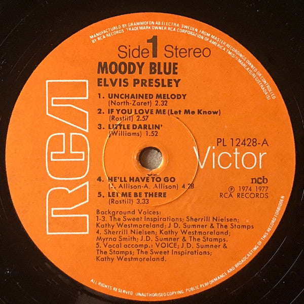 Elvis Presley : Moody Blue (LP, Album)