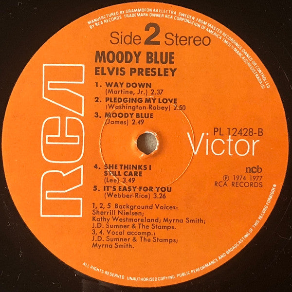 Elvis Presley : Moody Blue (LP, Album)
