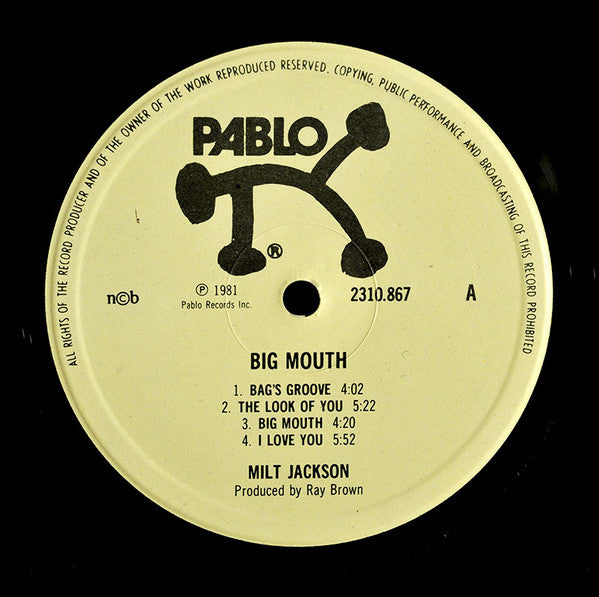 Milt Jackson : Big Mouth (LP, Album, RE)