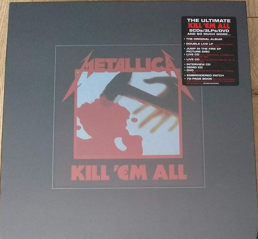 Metallica : Kill 'Em All (Box, Dlx, Num + LP, Album, RE, RM + 2xLP, Album + )