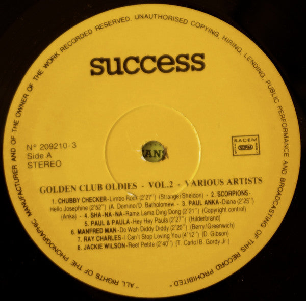 Various : Golden Club Oldies Vol 2 (3xLP, Comp)