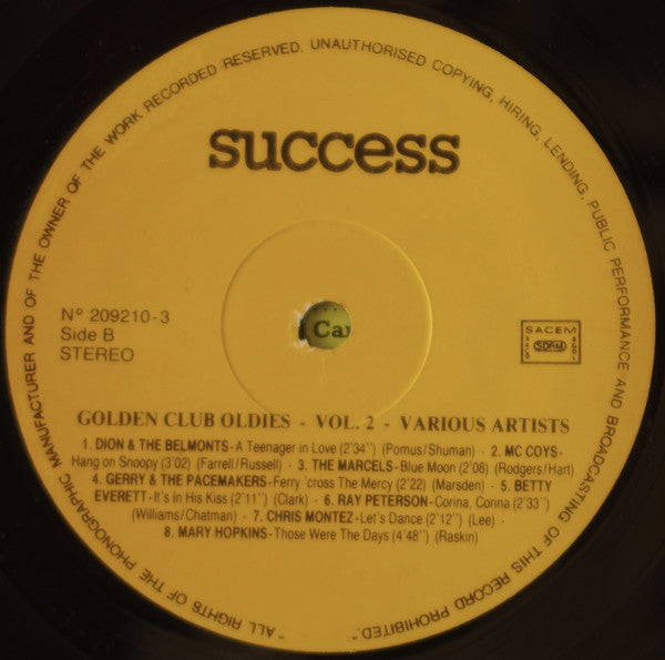 Various : Golden Club Oldies Vol 2 (3xLP, Comp)