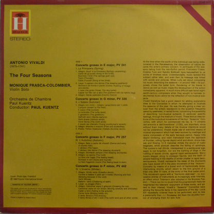 Antonio Vivaldi : The Four Seasons (LP)