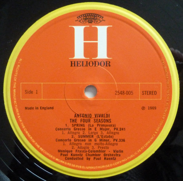 Antonio Vivaldi : The Four Seasons (LP)
