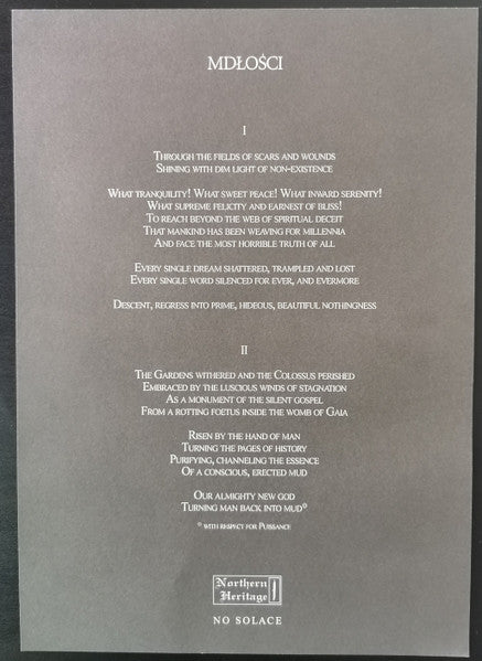Mgła : Mdłości / Further Down The Nest (LP, Comp, RE)