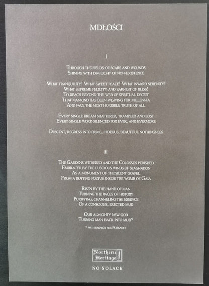 Mgła : Mdłości / Further Down The Nest (LP, Comp, RE)
