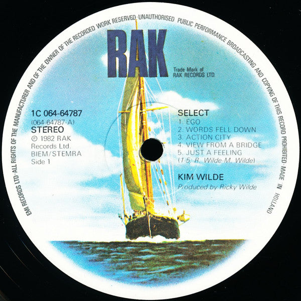 Kim Wilde : Select (LP, Album)