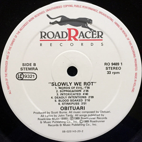 Obituary : Slowly We Rot (LP, Album)
