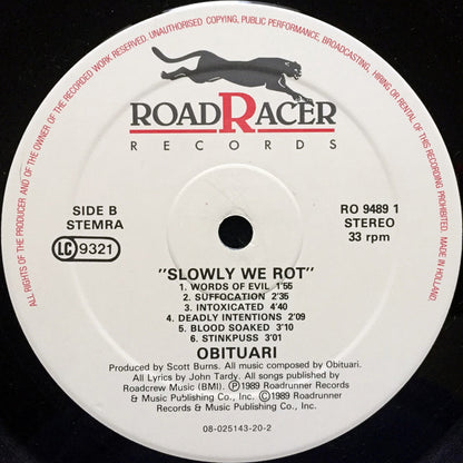 Obituary : Slowly We Rot (LP, Album)