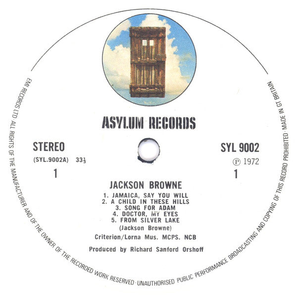 Jackson Browne : Jackson Browne (LP, Album, RP)