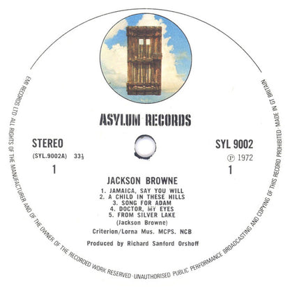 Jackson Browne : Jackson Browne (LP, Album, RP)