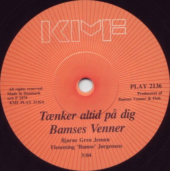 Bamses Venner : Tænker Altid På Dig (7", Sol)