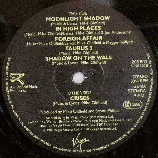 Mike Oldfield : Crises (LP, Album)