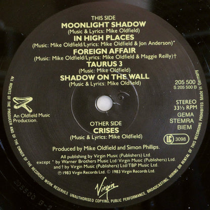Mike Oldfield : Crises (LP, Album)