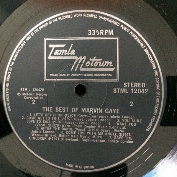 Marvin Gaye : The Best Of Marvin Gaye (LP, Comp)