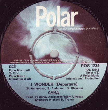 ABBA : The Name Of The Game / I Wonder (Departure) (7", Single, Pus)