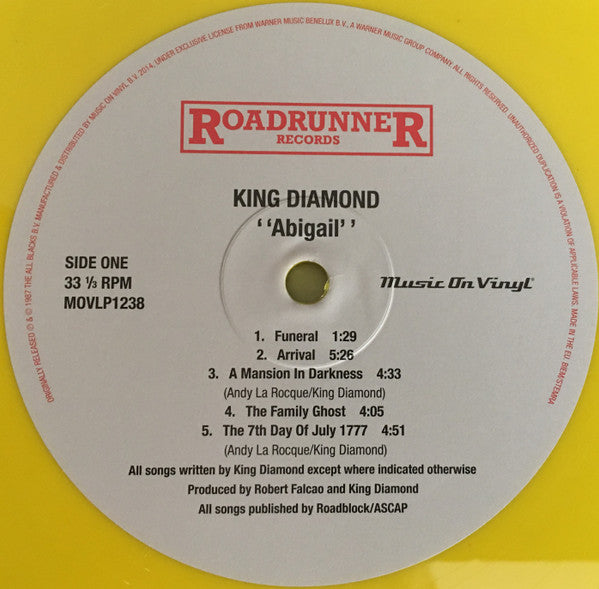 King Diamond : Abigail (LP, Album, Ltd, Num, RE, Yel)