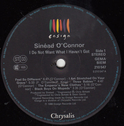 Sinéad O'Connor : I Do Not Want What I Haven't Got (LP, Album)