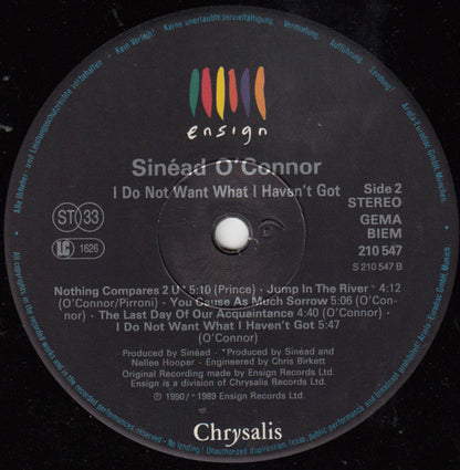 Sinéad O'Connor : I Do Not Want What I Haven't Got (LP, Album)